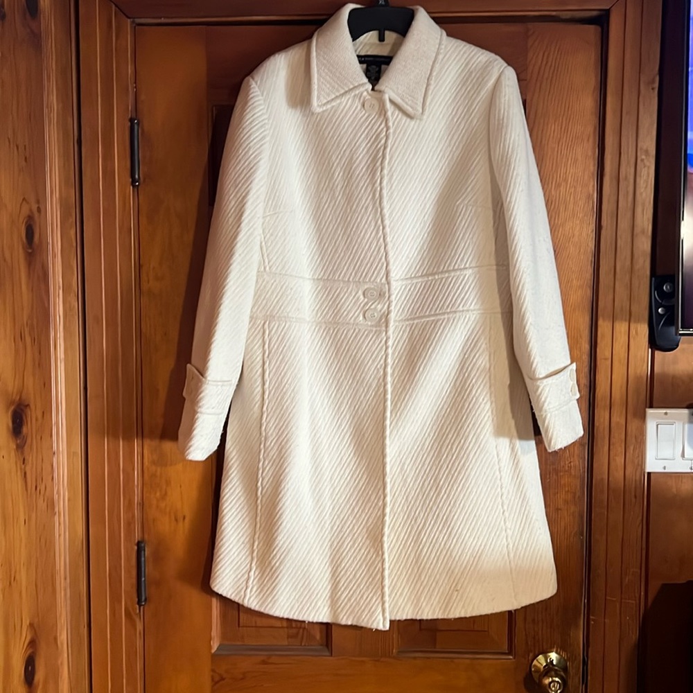 New York and Company off white coat size 14